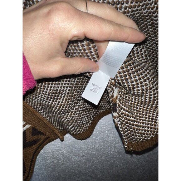 Nwt $89 Lucky Brand Aztec Pockets Sweater Cardigan Small Southwestern D1 - Picture 6 of 6